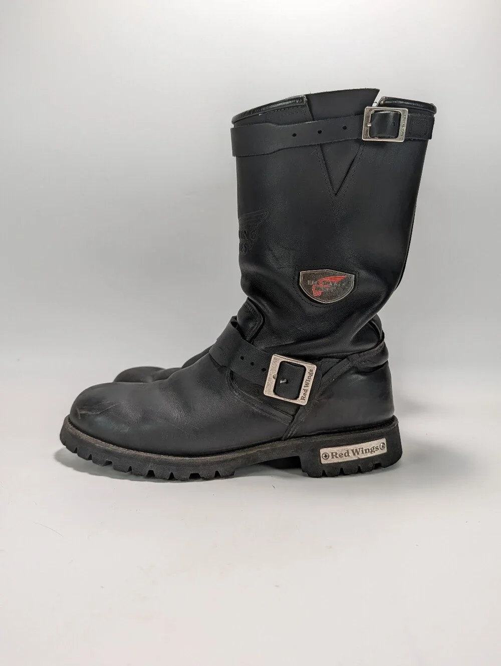 Red Wing Boots Black Engineer Motorcycle Boots 970